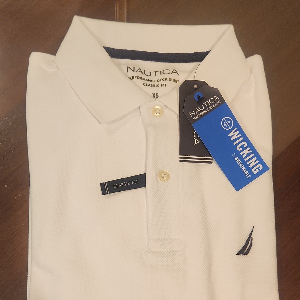 Nautica Men's Classic Fit White Polo Shirt